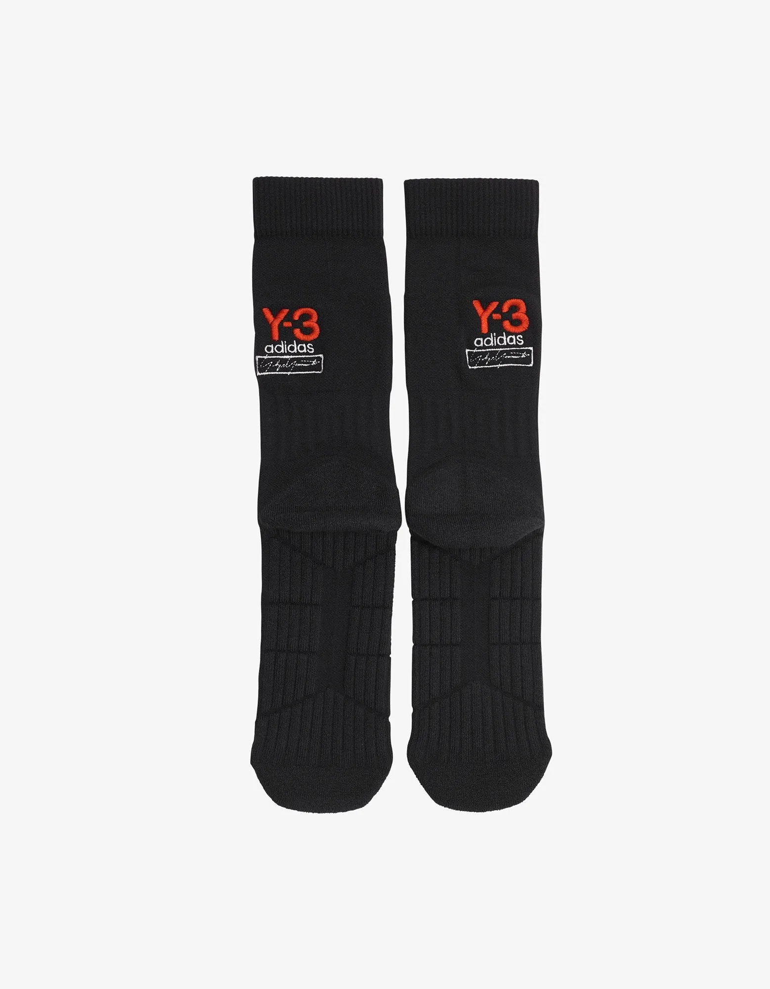 Black Logo Embroidery Socks