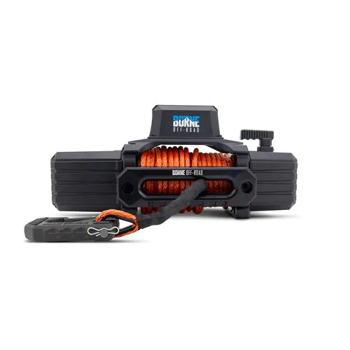 Borne Off-Road 12k 12,000lb Winch w/Orange Synthetic Rope