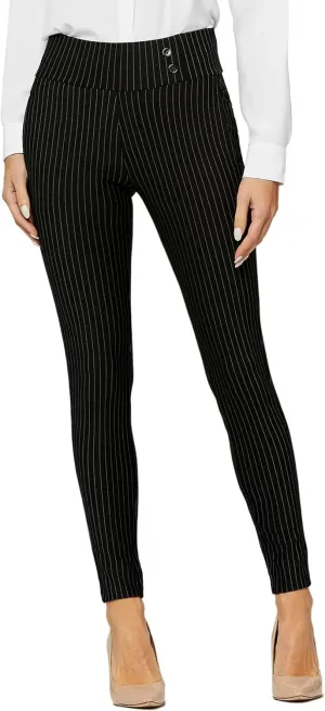 Conceited Stretch Slacks for Women - Wear to Work - Tummy Control - Slim Leg - Pockets - Ponte - (Available in Plus Size)