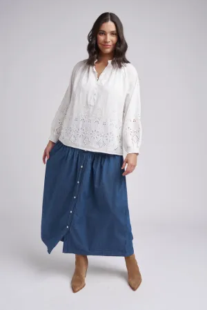 Cutwork Embroidered Cotton Shirt