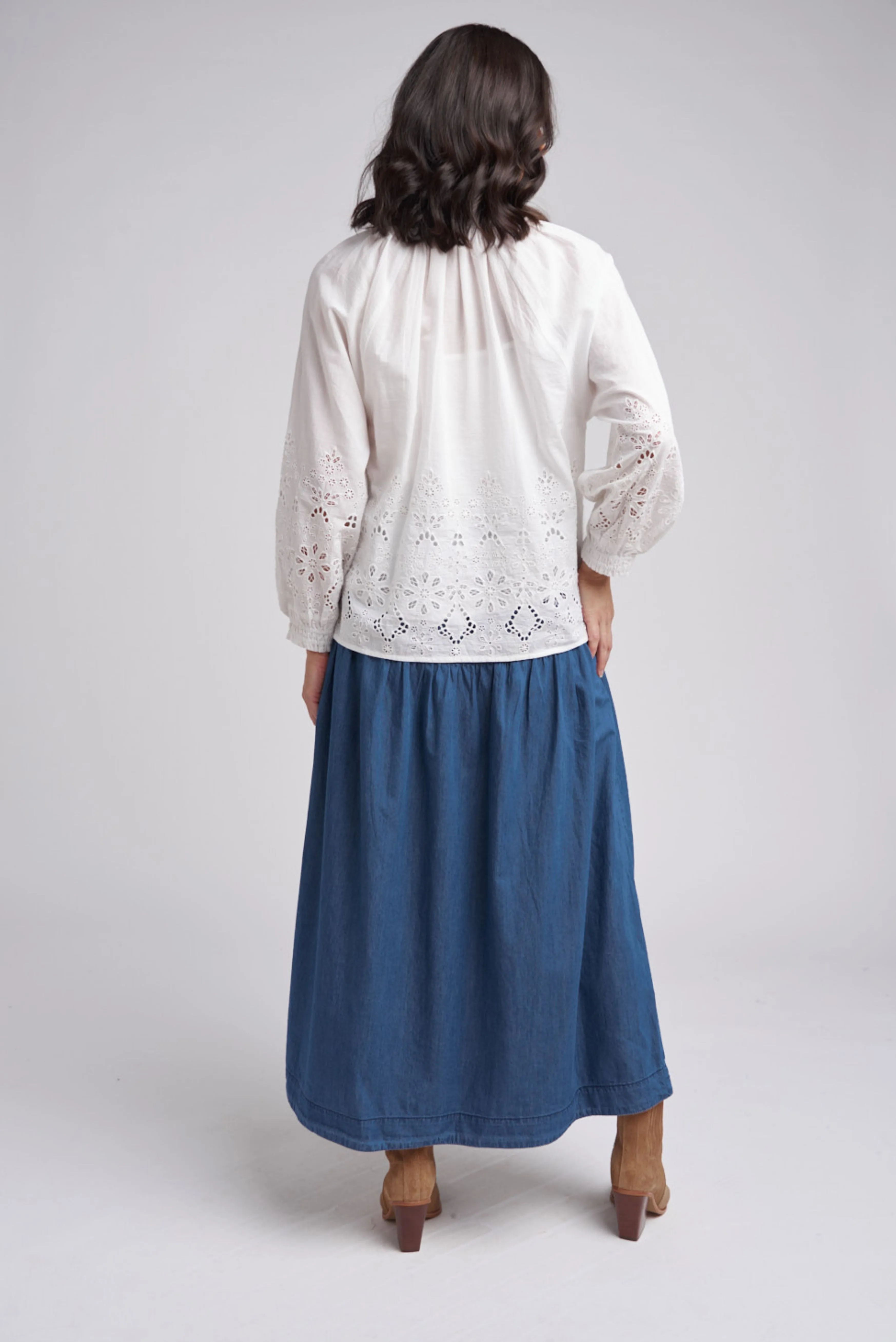 Cutwork Embroidered Cotton Shirt