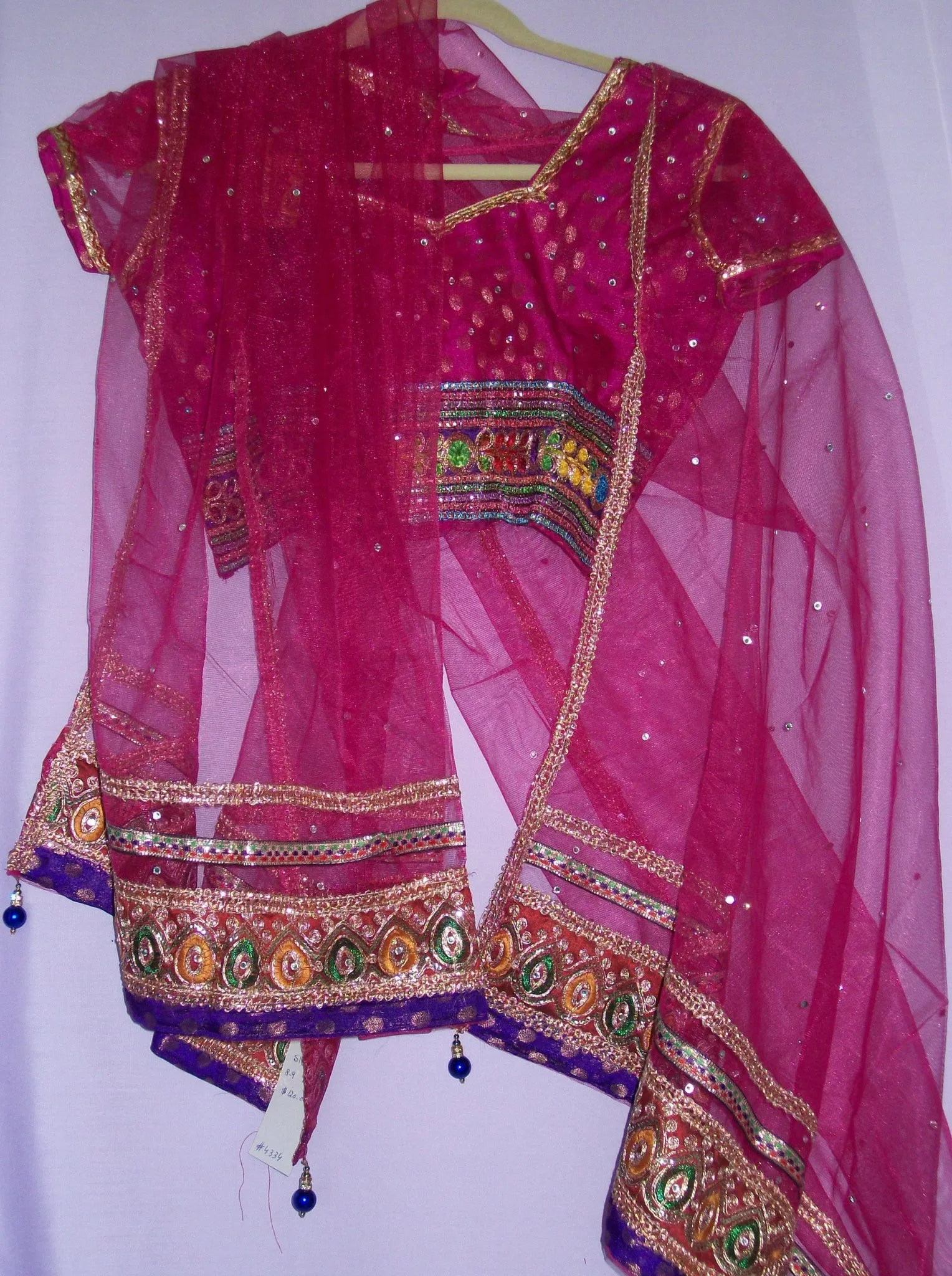 Girl’s Lehenga 4331 Magenta Lehenga Sharara Sari Choli Shieno