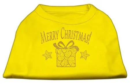 Golden Christmas Present Dog Shirt Yellow XXL (18)