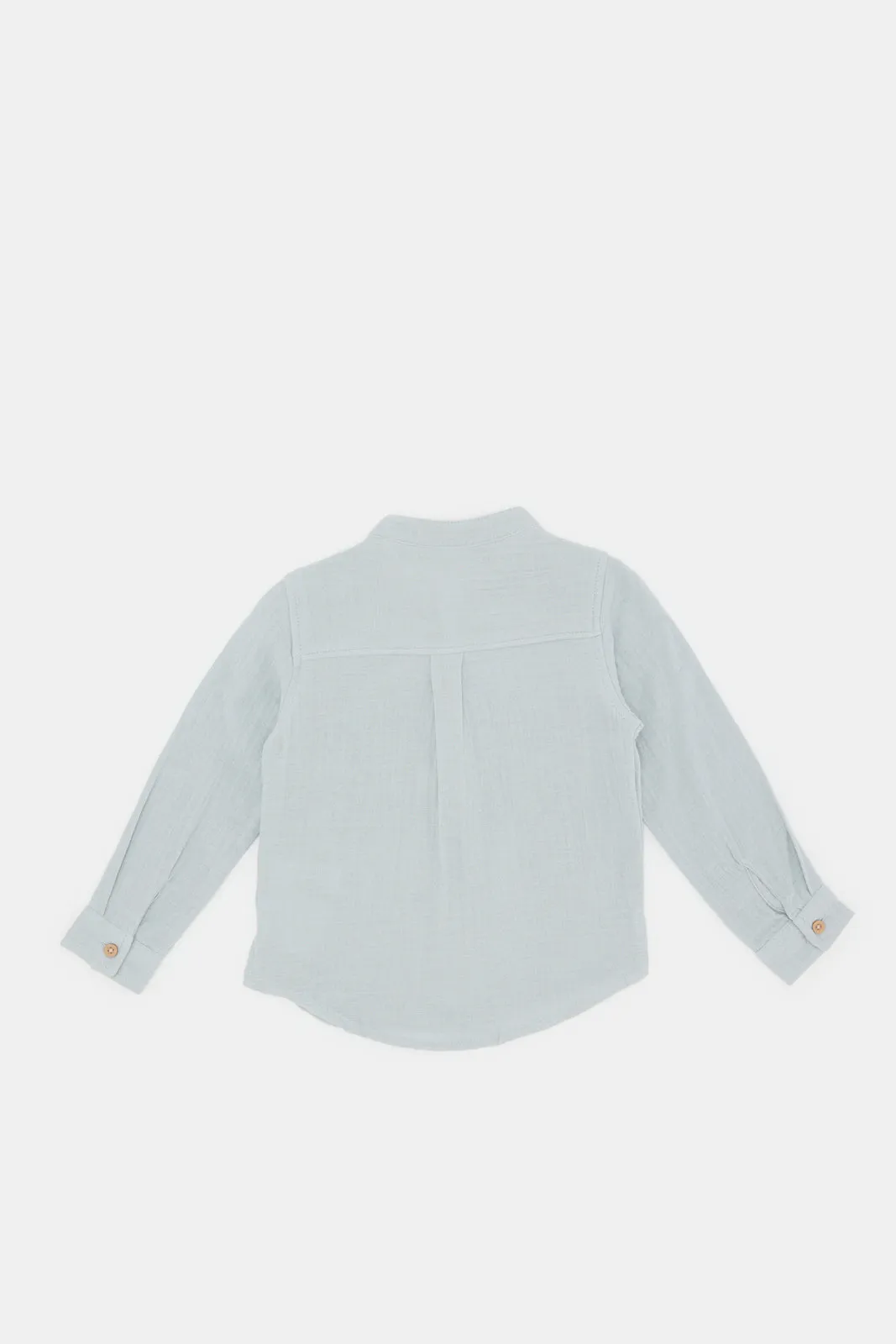 Infant Boys Blue Mandarin Shirt