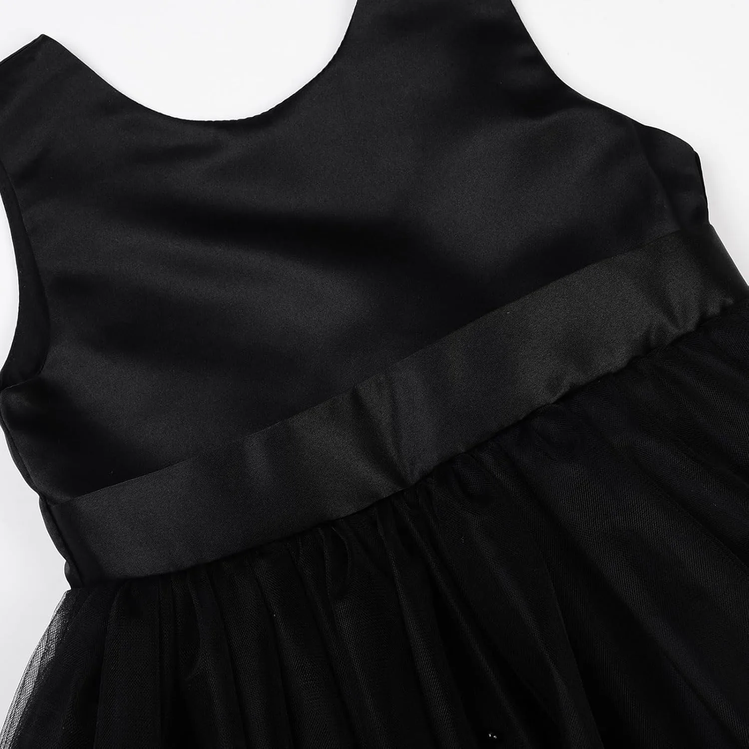 JerrisApparel Flower Girls Dress Wedding Satin Dresses Princess Birthday Party Prom Ball Gown