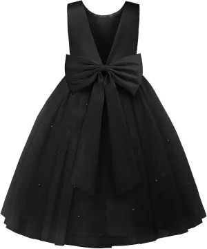 JerrisApparel Flower Girls Dress Wedding Satin Dresses Princess Birthday Party Prom Ball Gown