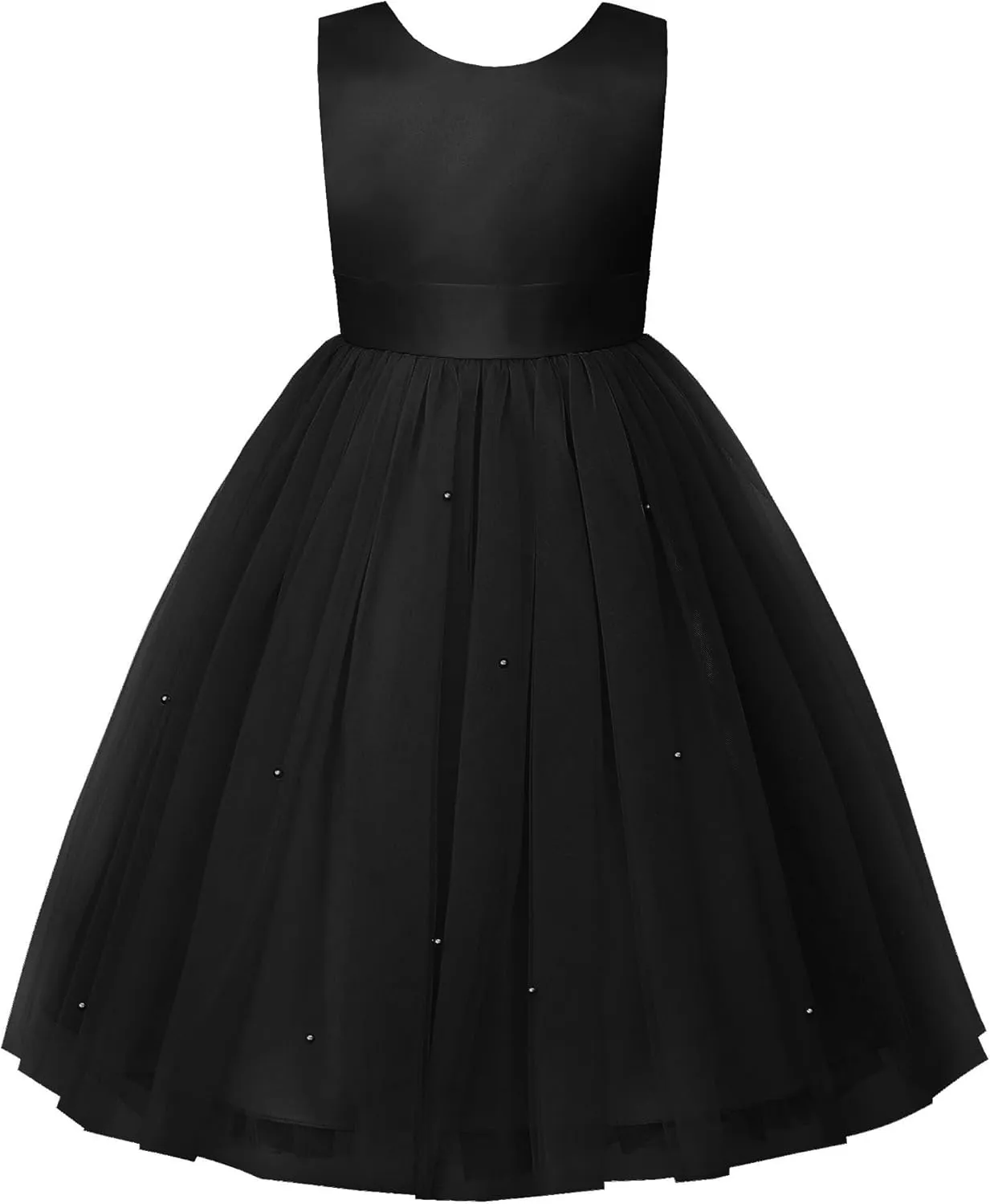 JerrisApparel Flower Girls Dress Wedding Satin Dresses Princess Birthday Party Prom Ball Gown