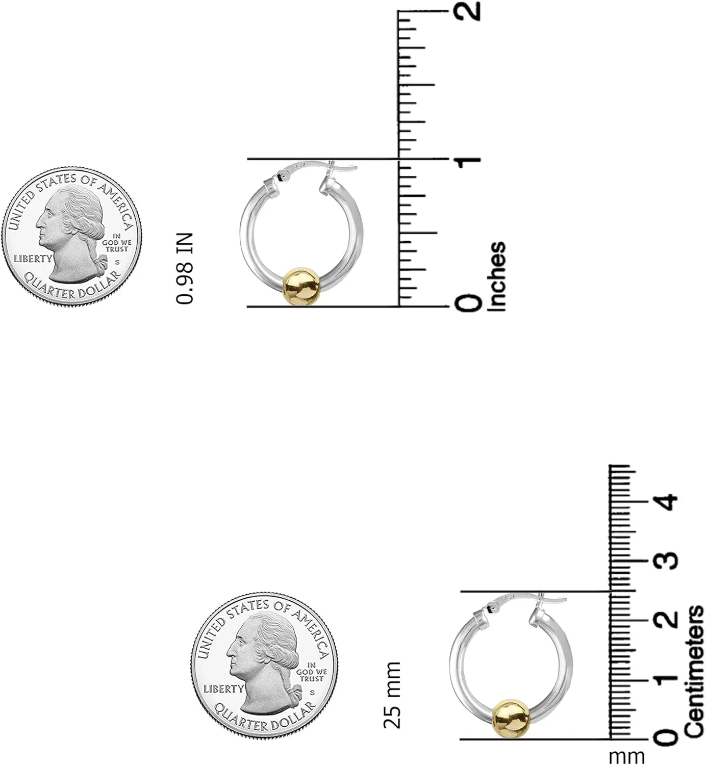 LeCalla 925 Sterling Silver Beaded Ball Hoop Earrings | Lightweight Sleeper Bead Ball Earring Hoops | Cape Style Hoop Earrings for Women