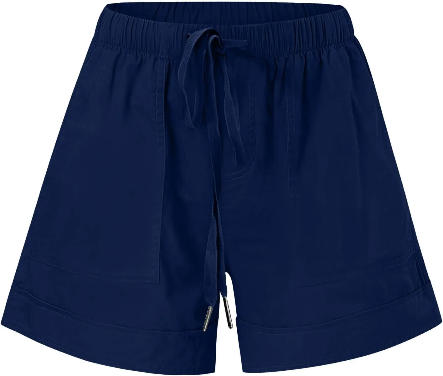 LRMQS Shorts for Women Trendy 2024 Casual Summer Drawstring Shorts with Pockets Beach Loose Elastic Waist Vacation Clothes
