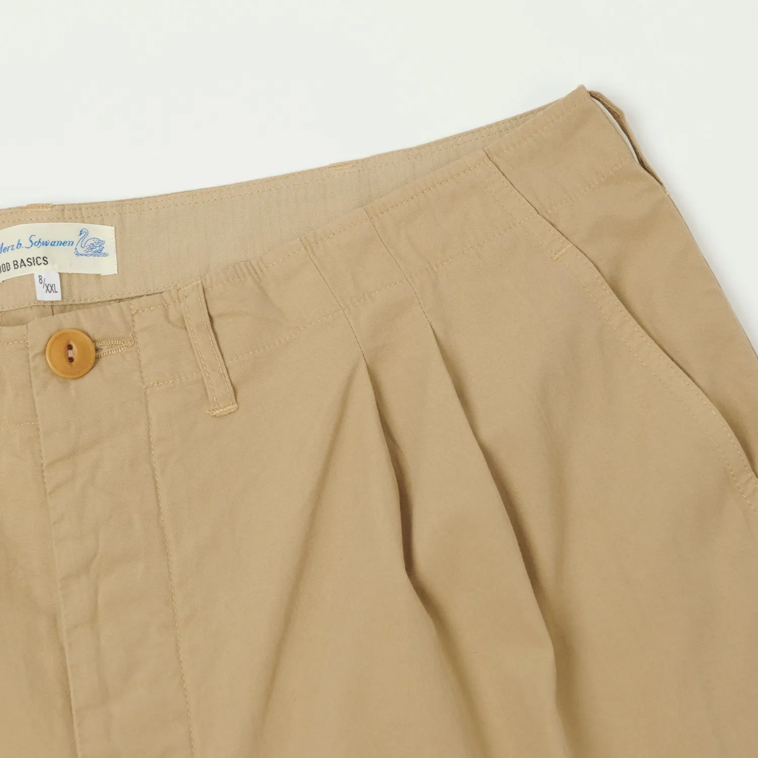 Merz b. Schwanen SHORTS01 5.1oz Poplin Shorts - Khaki
