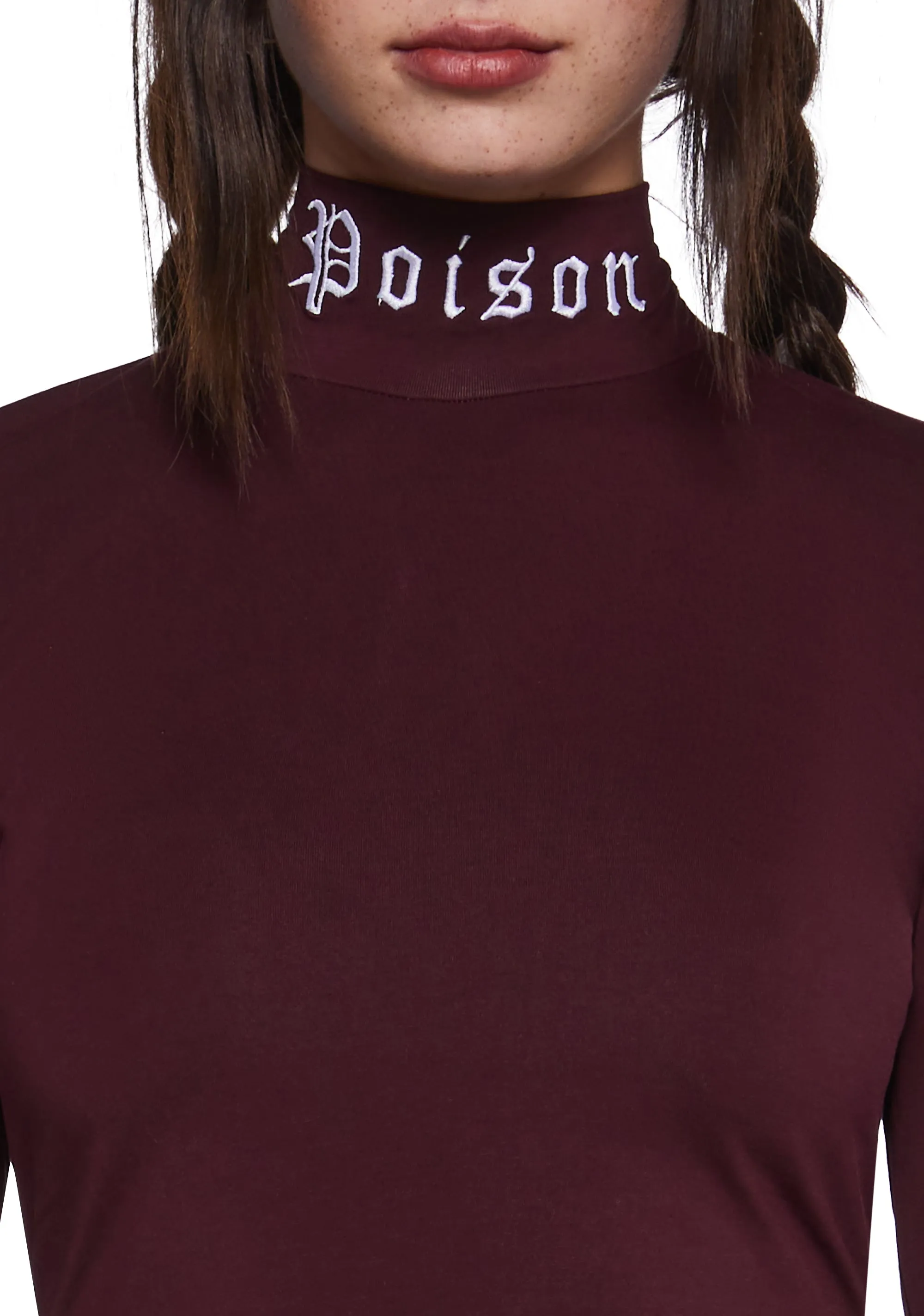 Poison Mock Neck Top