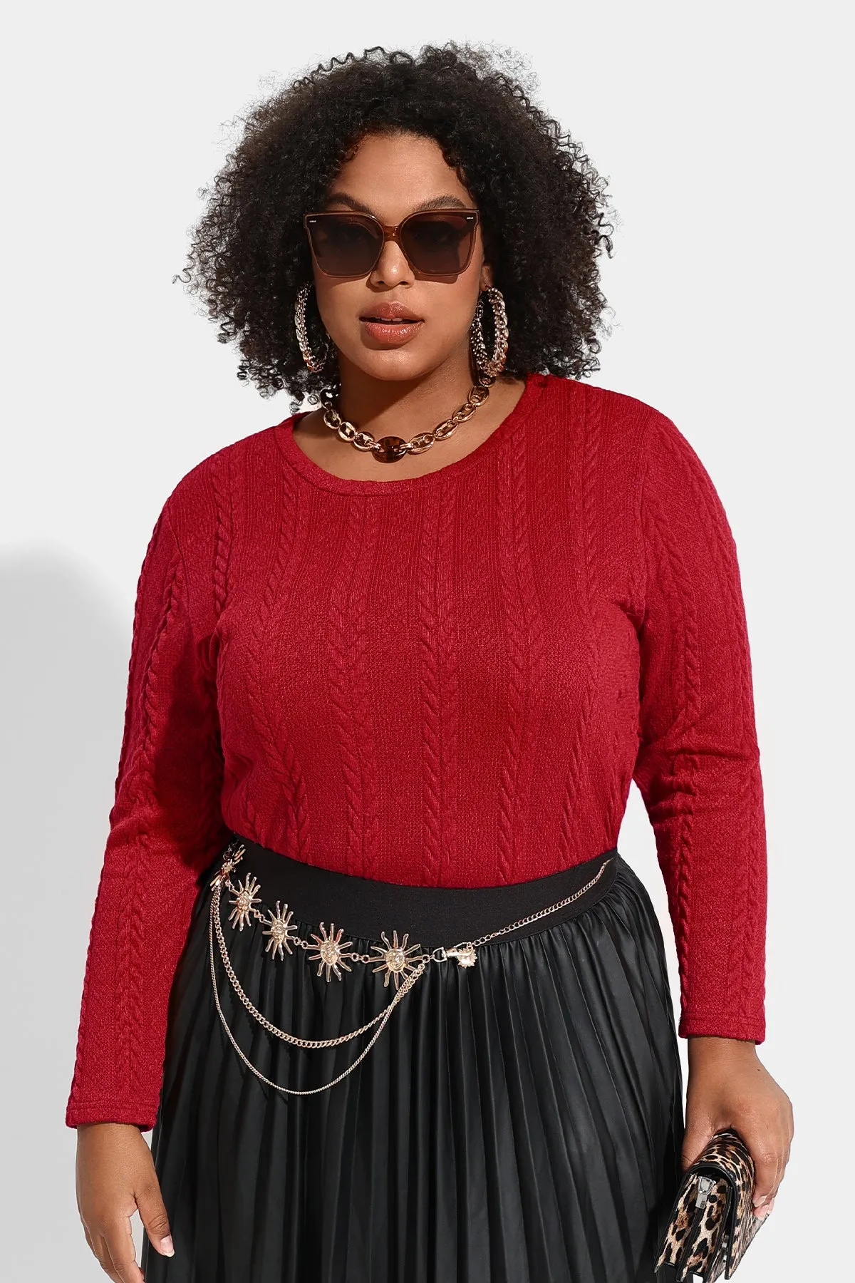 Solid Texture Stylish Knit Long Sleeve Shirts