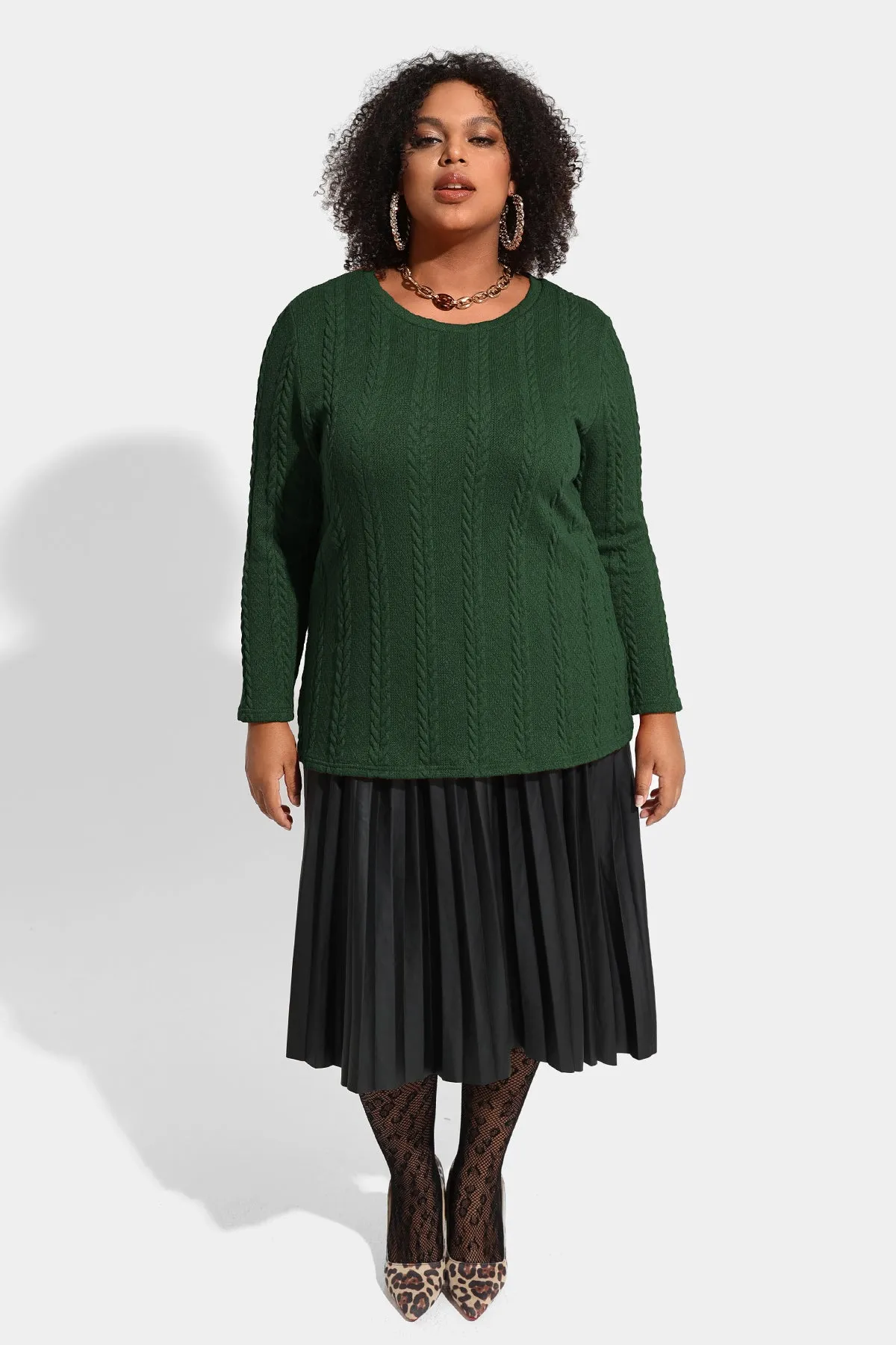 Solid Texture Stylish Knit Long Sleeve Shirts