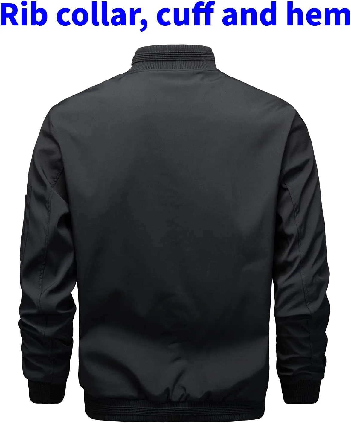 TLZC Men's Lightweight Bomber Jacket Windbreaker Slim Fit Active Coat Outerwear