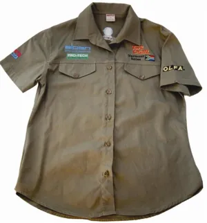 TORK CRAFT VERMONT LADIES COTTON SHIRT OLIVE LARGE TC00603