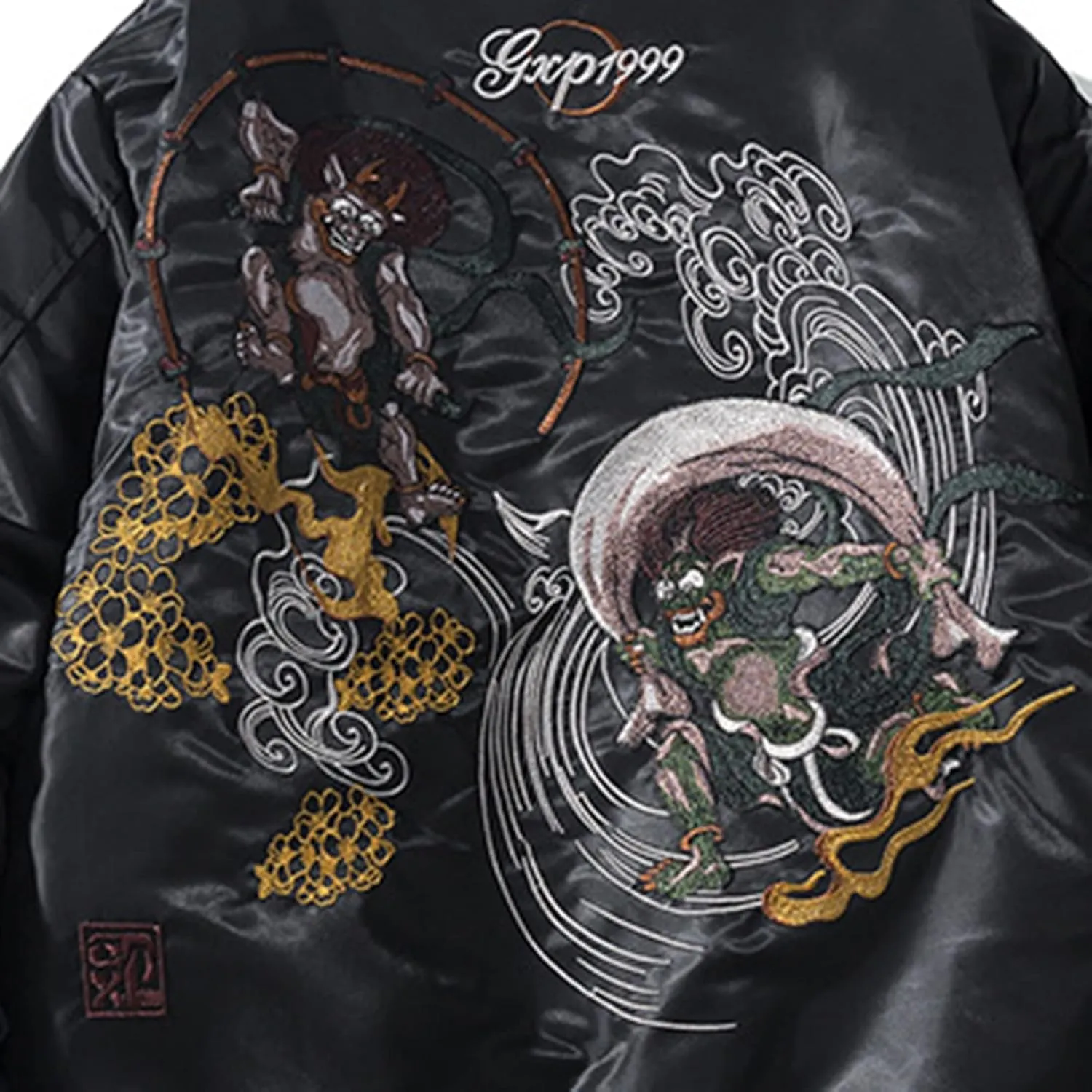 XYXIONGMAO Streetwear Bomber Jackets Windbreaker Techwear ghost embroidery pattern Clothes Flight Jacket for Men