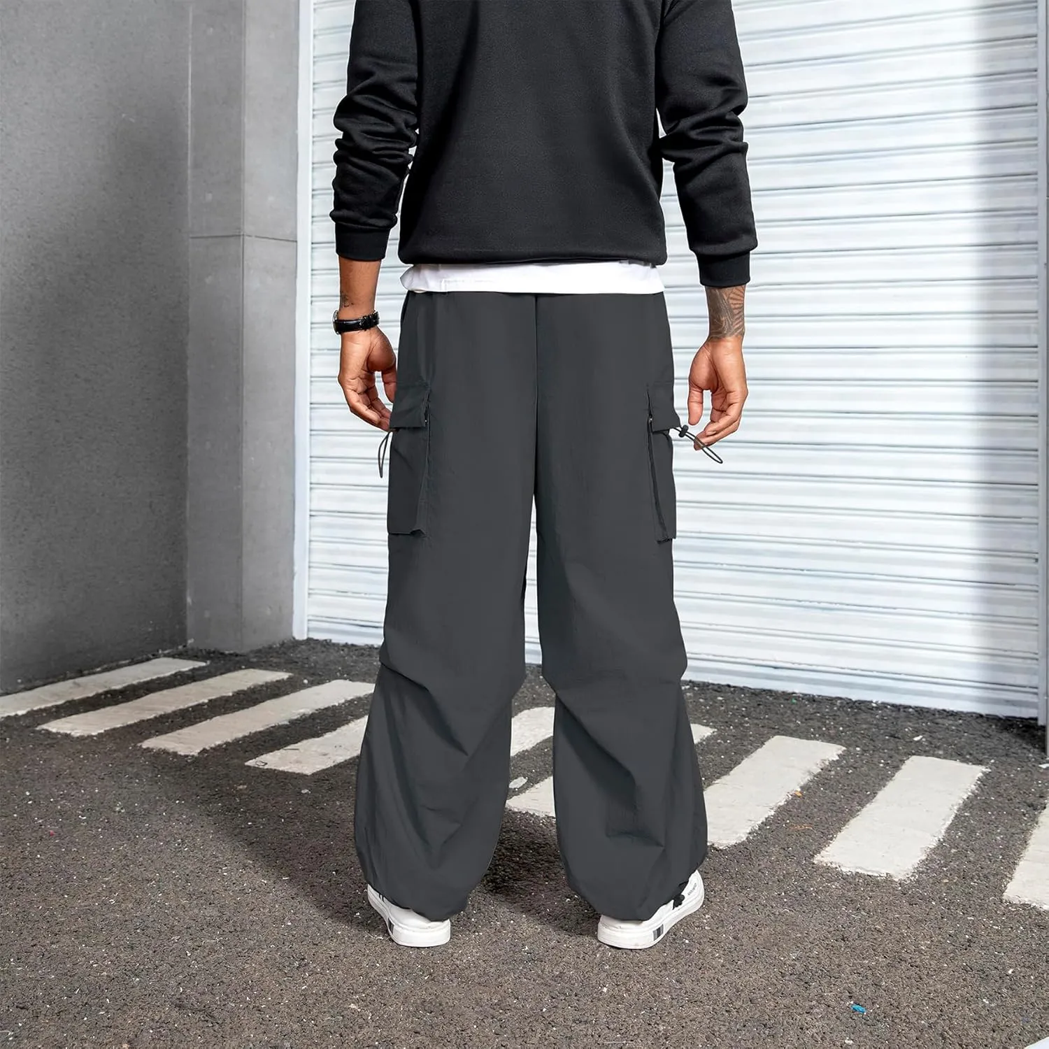 Zando Men's Cargo Pants Baggy Joggers Cargo Pant Oversized Trendy Casual Parachute Pants Mens Waterproof Hiking Pants