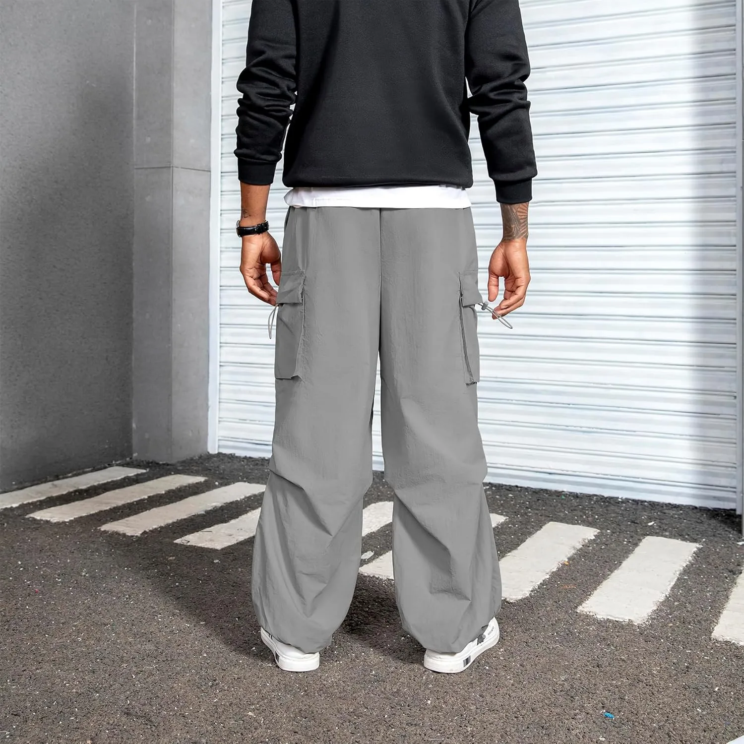 Zando Men's Cargo Pants Baggy Joggers Cargo Pant Oversized Trendy Casual Parachute Pants Mens Waterproof Hiking Pants