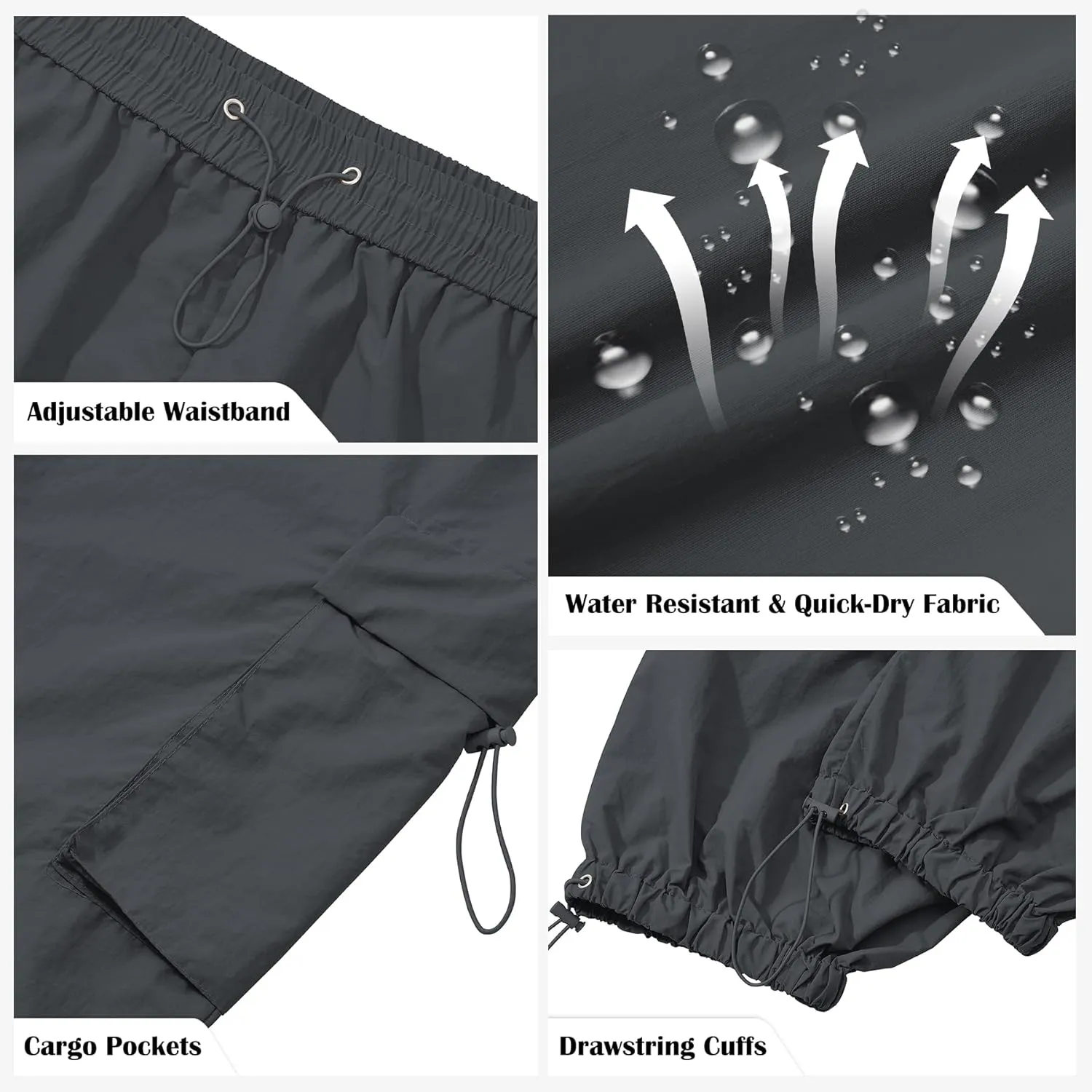 Zando Men's Cargo Pants Baggy Joggers Cargo Pant Oversized Trendy Casual Parachute Pants Mens Waterproof Hiking Pants