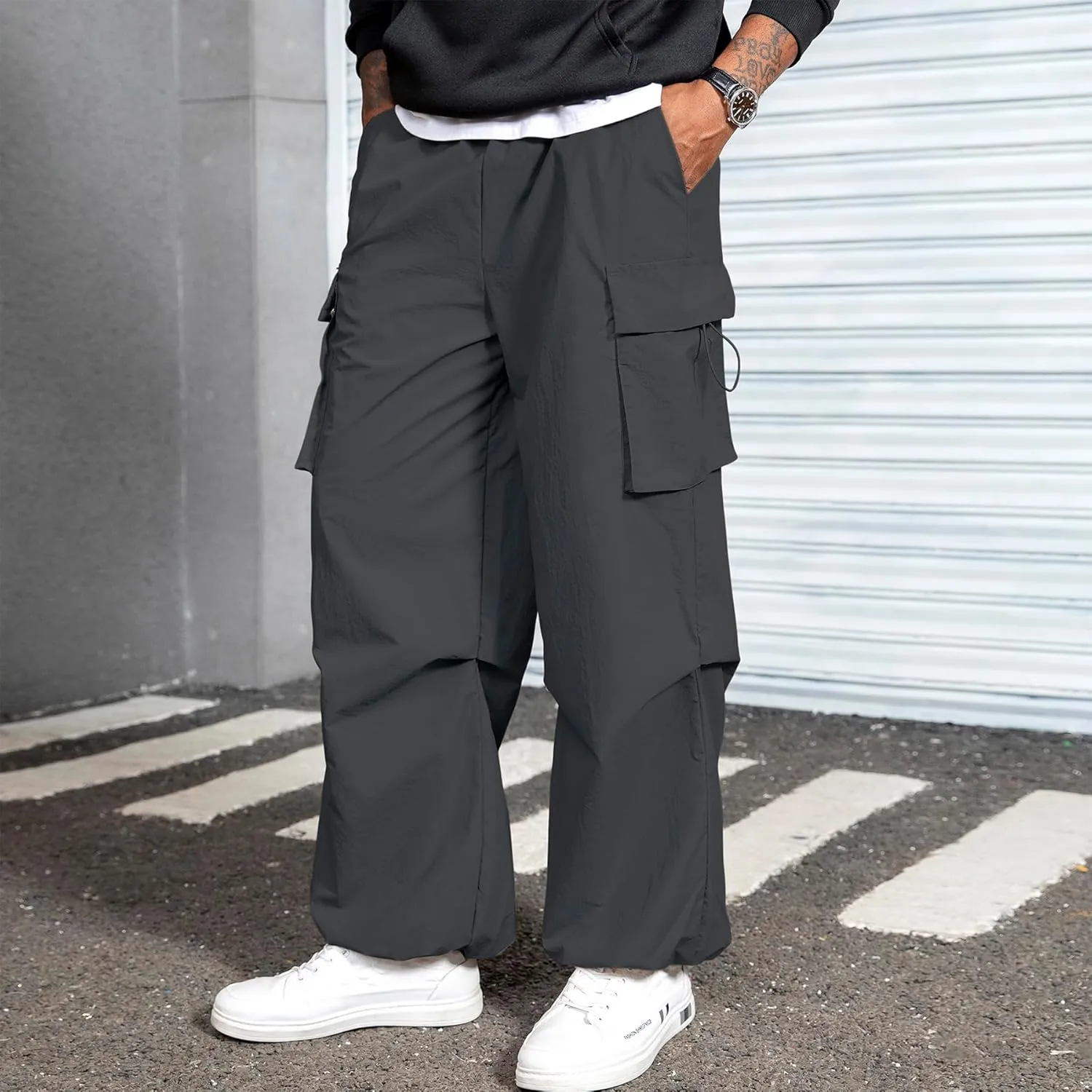 Zando Men's Cargo Pants Baggy Joggers Cargo Pant Oversized Trendy Casual Parachute Pants Mens Waterproof Hiking Pants