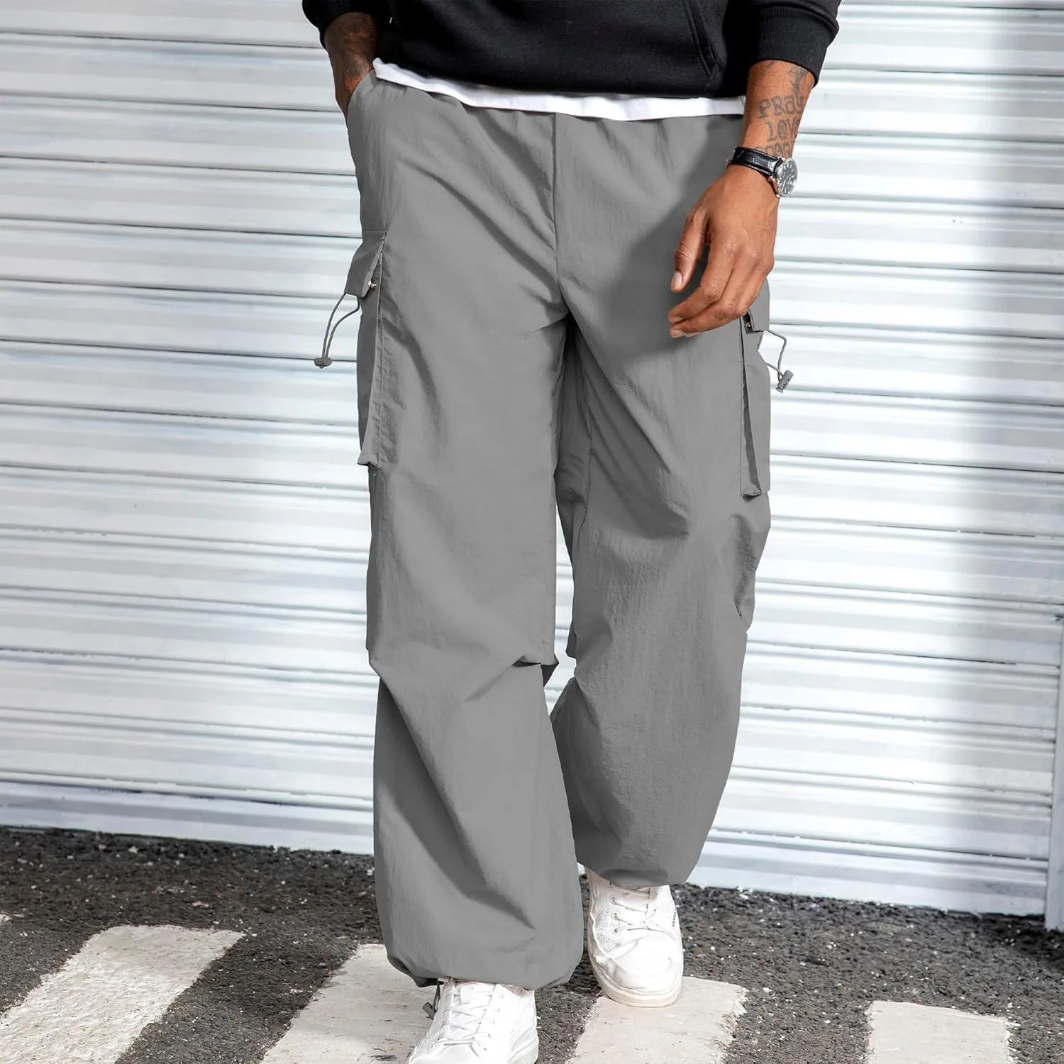 Zando Men's Cargo Pants Baggy Joggers Cargo Pant Oversized Trendy Casual Parachute Pants Mens Waterproof Hiking Pants